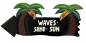 Preview: HANG LOOSE - Holzschild, 39cm x 14cm, - WAVES SAND FUN