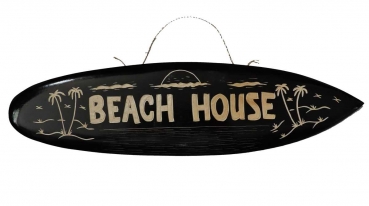 HANG LOOSE - Holzschild, 50cm x 14cm, - BEACH HOUSE Board