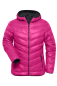 Preview: Superleichte DAUNEN JACKE mit Kapuze - DAMEN - magenta/anthrazit