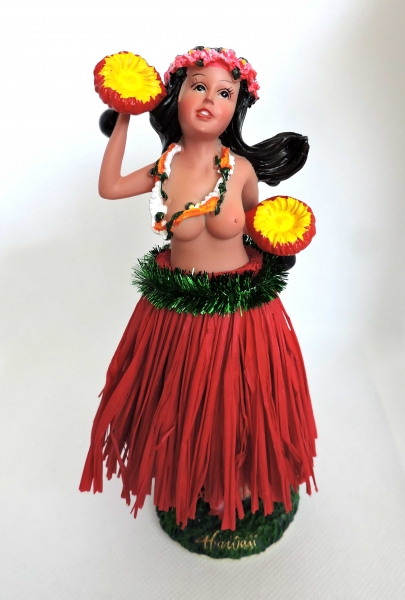 Hawaii Wackelfigur Hula Girl Auto Wackeldackel Dashboard Doll Tänzerin 16cm NEU