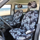 Hawaii Autositzbezüge, 1-PAAR, Auto Schonbezug inkl. Armlehnen- & Kopfteilbezüge - Grau